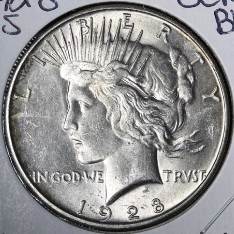 1928-S ピースシルバーダラー GEM BU *未流通* MS E392 YTCHR 121,000円