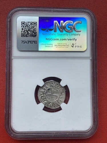 十字軍王女イザベラ テンプル騎士団銀貨 1297 NGC認定 XF