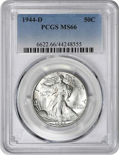 1944-D ウォーキング・リバティ・シルバー・ハーフダラー MS66 PCGS