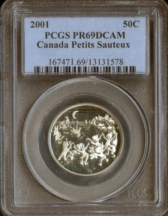 2001年カナダ50セント銀貨50C PCGS PR69 DCAM - 品質