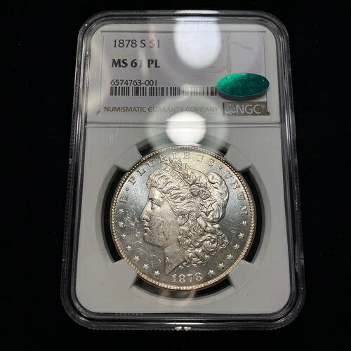 1878年 S モーガン シルバー ダラー $1 NGC MS61 PL オールド アンサーキュレート ジェム BU+ PQ+ CAC レア