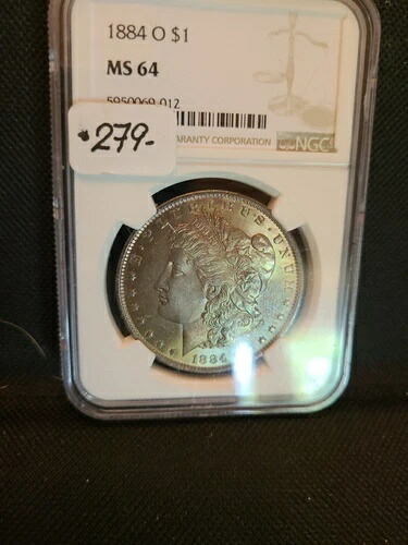 1884-O NGC MS64 レインボー?? トーン加工 モルガン シルバー ドル 121,000円