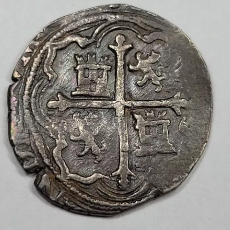 1556-1598年 メキシコ コブ 1 リアルアセイヤー O チョイス AU 純正銀貨 *J212