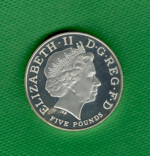 イギリス 5ポンド 2005年 ピエフォート銀貨 ホレーショ・ネルソン提督
