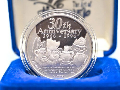 ディズニー くまのプーさん 30周年記念メダル 1996年 銀貨 スターリングシルバー