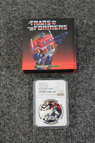 トランスフォーマー オプティマスプライム 1オンス シルバーコイン NGC PF 69 ウルトラカメオ $2