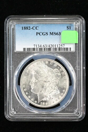 1882年-CC モルガン・ダラー PCGS MS63 3P9Z