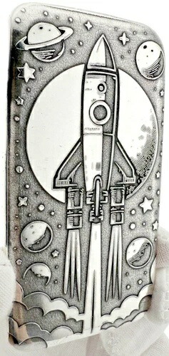 10オンス 999 ファインシルバーアートバー - ロケット壁画 - ADAMO TECHNE 193,600円