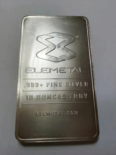 10オンス銀バー Elemetal .999+ 銀 Ag｜WORLD RESOURCE【KING店】
