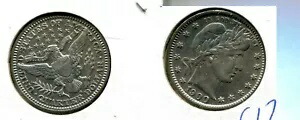 1900年代 バーバー シルバー クォーター AU BU 6174S