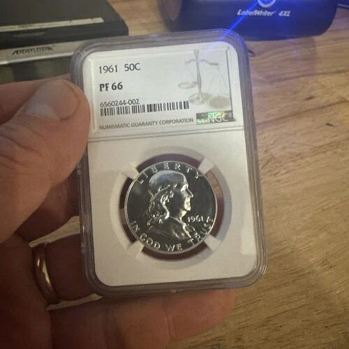フランクリンシルバーハーフダラーNGC PF66アンティークヴィンテージコレクターコイン地金1961年
