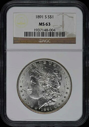 1891-S モルガン・ダラー S$1 NGC MS63｜WORLD RESOURCE【KING店】 195,250円