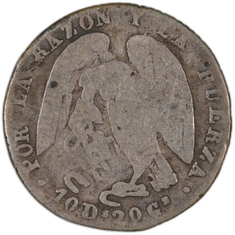 チリ - 1レアル - 1842年 (So IJ) - 銀貨 .902 - わずか11,475枚しか鋳造されていない！希少