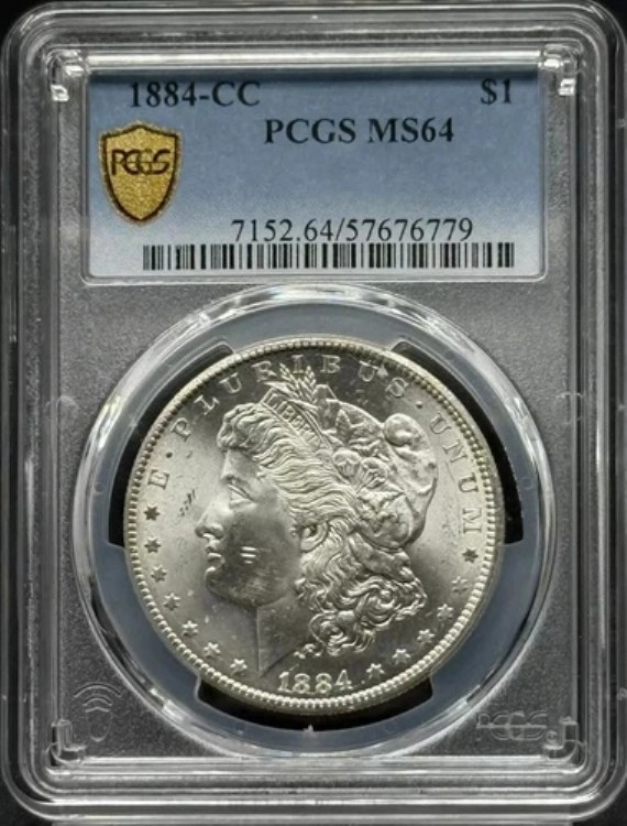 1884年CCモルガン銀貨 PCGS MS-64
