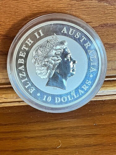 2013年 オーストラリア .999 純銀 10オンス (311グラム) KOALA コイン地金 高浮き彫り