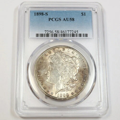 1898 S PCGS AU58 | シルバー モルガン ダラー - 1ドル 米国コイン #43297B 195,800円
