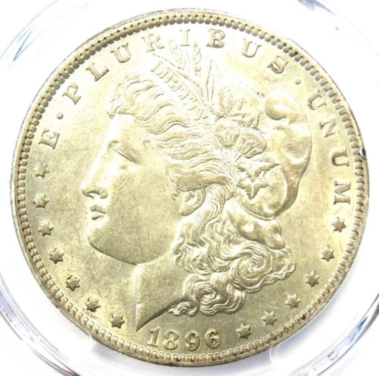 1896-O モルガン シルバー ダラー 1 ドル コイン - PCGS AU55 認定 - AU55 の希少な日付
