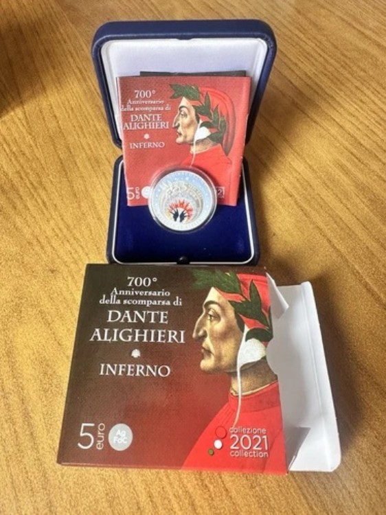 イタリア共和国 Ipzs 5 ダンテ・アリギエーリ インフェルノ シルバー 925 プルーフ|WORLD RESOURCE【KING店】