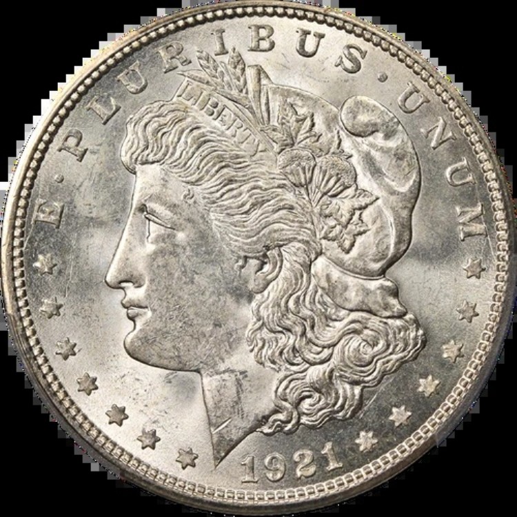 1921-D モルガン銀貨 PCGS MS64 ブラストホワイト ストロングストライク