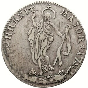 1792年 2リラ ジェノヴァ共和国 コイン イタリア 銀貨 (MO3713-)