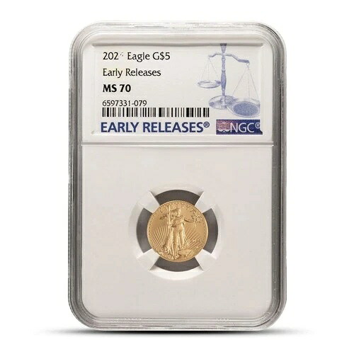2025 1/10 オンス アメリカン ゴールド イーグル コイン NGC MS70 ER