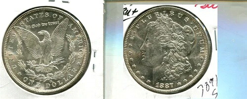 1887年 オー モーガン シルバー ドル ジェム 7891s