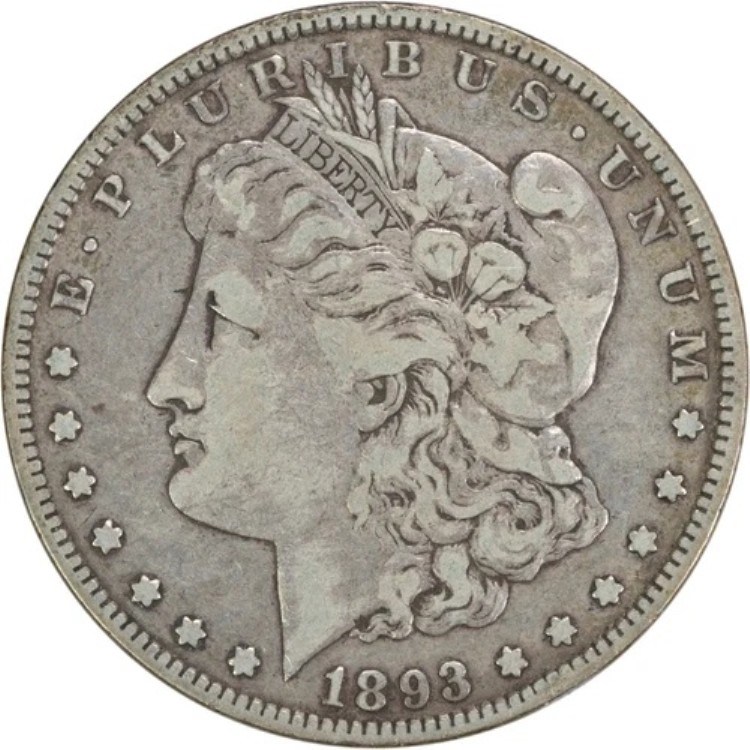 1893年 モルガン銀貨 VF 未認定 #937