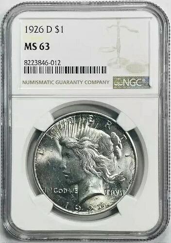 1926年 D ピースダラー NGC MS-63 197,450円