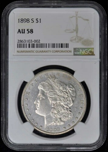1898-S モルガン・ダラー S$1 NGC AU58 193,050円