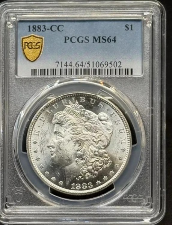 1883年CCモルガン銀貨 PCGS MS-64 193,600円