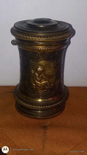 アンティーク オーストリア美術 シルバー スクリュー キャップ バンク C.1910 4 インチ 希少 極上品!