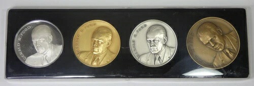 Medallic Art Co ジェラルド・フォード就任式メダルセット 4個セット 999シルバーヴェルメイユブロンズ 193,600円