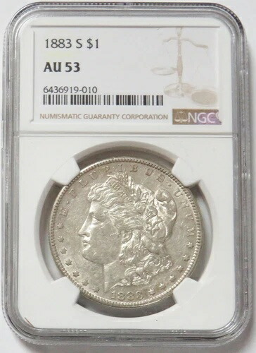 1883年 S USA モルガン シルバー ドル NGC 未流通 約53