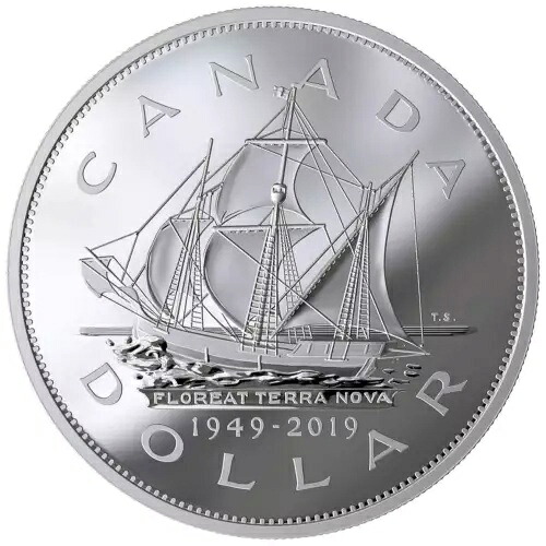 2019年 1ドル ニューファンドランド島カナダ加盟70周年記念 - 純銀貨