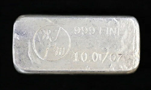 ヴィンテージ シルバーバー W & M (Dave) Wechsler Manufacturing Enterprises 10 オンス 999