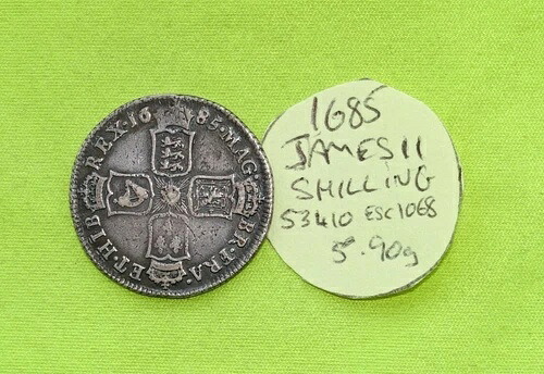1685年 銀貨 シリング 1シリング キングジェームズ2世 1685-1688 ESC1068 (5.90g)｜WORLD RESOURCE【KING店】