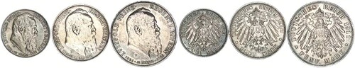 バイエルン ロット 1911 D 2-5 マーク ルイトポルト IN Zeitgen?ssischem ケース XF SP123109