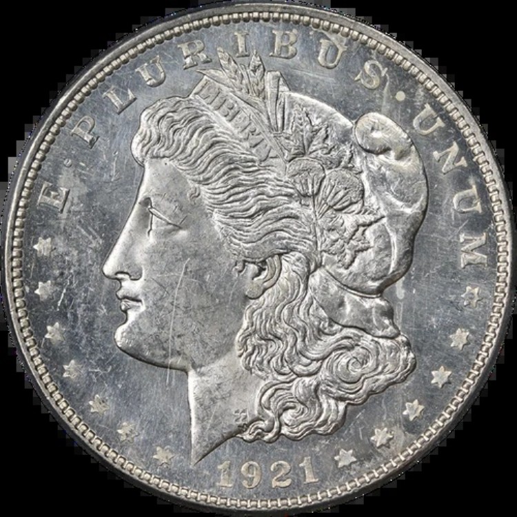 1921-P モルガン銀貨 PCGS MS63 PL 美しい外観 強い刻印