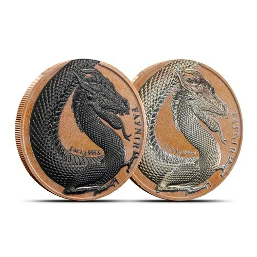 2020年 ゲルマニアビースト ファフニール シルバーテラコッタ＆ルテニウムセット 2 x 1オンス