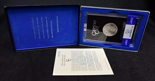 1884-CC モルガン・ダラー - GSA ハードパック ナンバー入り CoA - NGC MS61 (#59962-L)