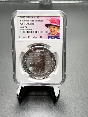 2023年 英国 1オンス 銀貨 NGC MS70 ブリタニア QE II 表面 初版｜WORLD RESOURCE【KING店】 236,115円