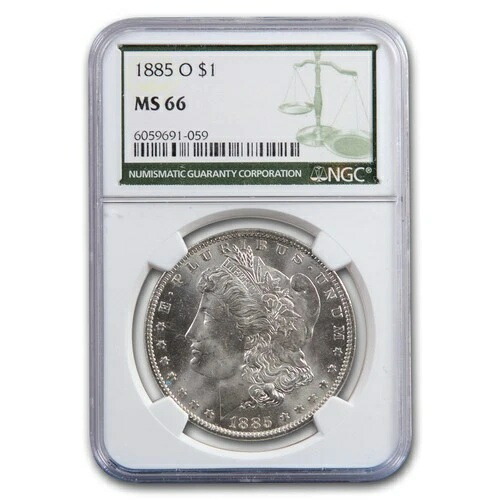 1885-O モルガン・ダラー MS-66 NGC（グリーンラベル）