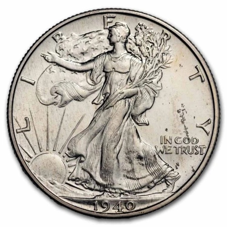 1940年ウォーキング・リバティ・ハーフダラー・プルーフ 200,200円