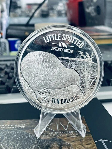 ニュージーランド - 2018年 - 5オンス シルバー キウイ プルーフコイン - リトルスポッテッドキウイ