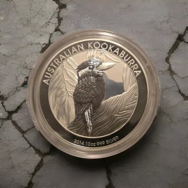 2014年 オーストラリア 10オンス 銀貨 $10 クッカバラ 999 ファイン - カプセル
