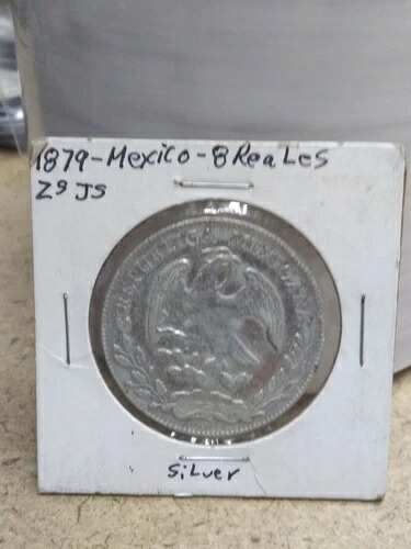 メキシコ - 1879 ZsJS ラージ シルバー 8 レアル