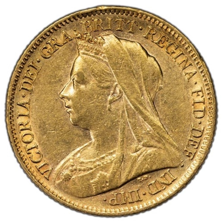 1899年 イギリス 1/2ソブリン金貨 KM #784