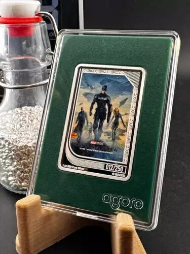 2025 アゴロ マーベル インフィニティ トレーディングコイン キャプテン・アメリカ 012/250 1オンス .999 シルバー