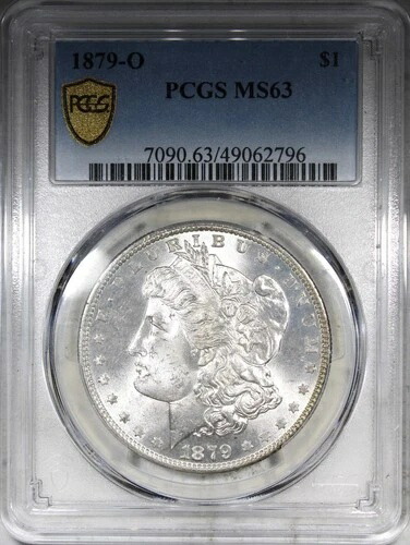 1879-O モルガン・ダラー PCGS MS63 ほぼ白色コイン 派手なPQ+ 201,300円