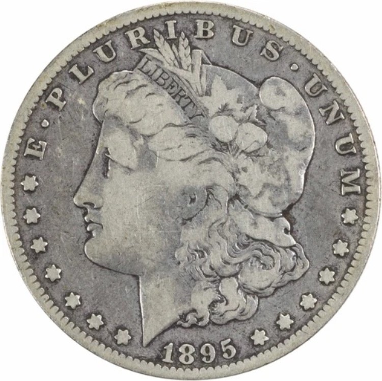 1895-O モルガン銀貨 F 未認定 #144